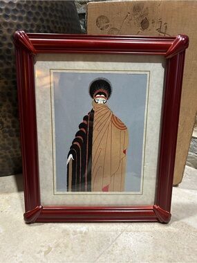 ERTE Vintage Book Print- “Mystique” Framed Art